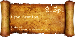 Ugor Szorina névjegykártya